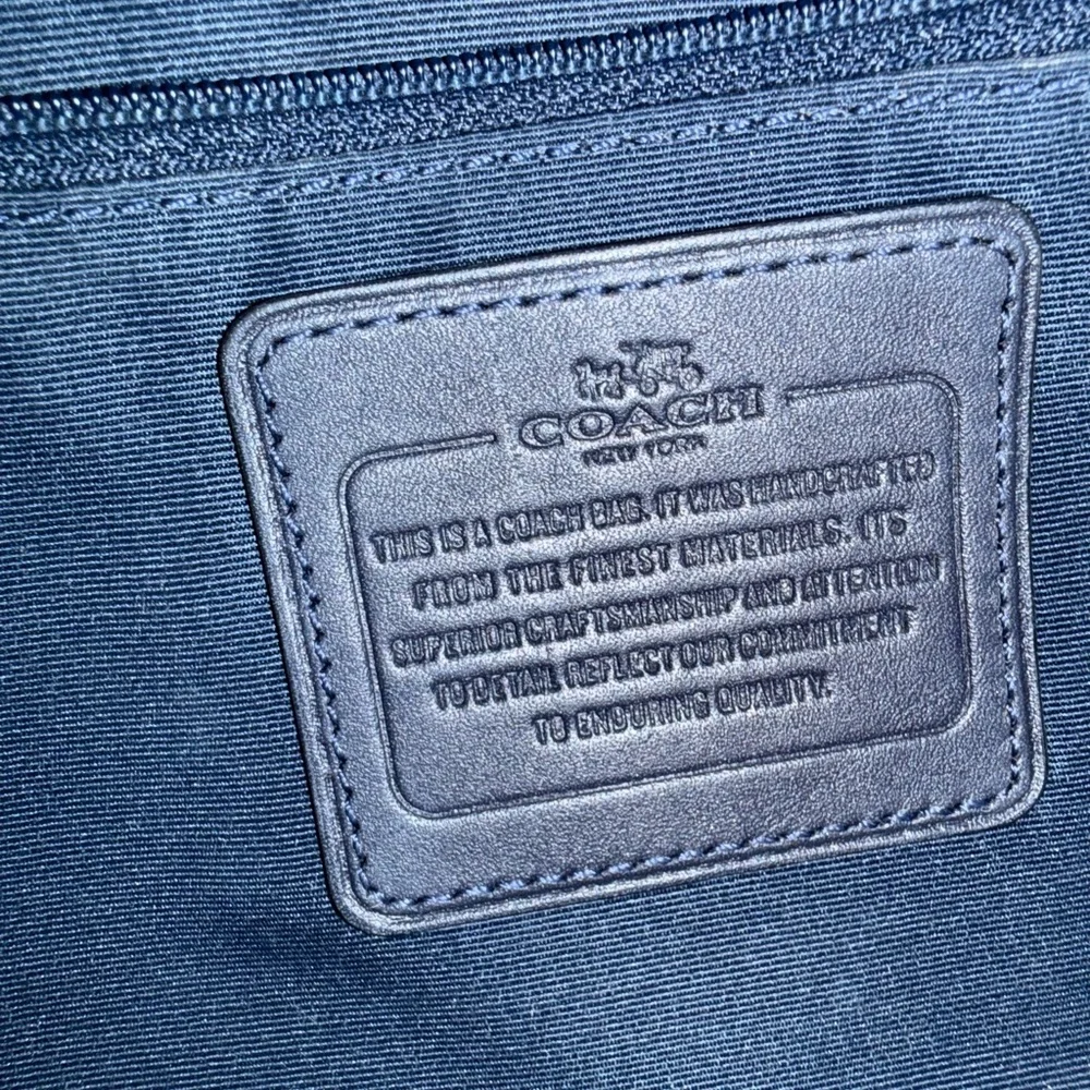 RARE Coach mini bannet Metalic Blue Satchel Bag - Picture 7 of 8